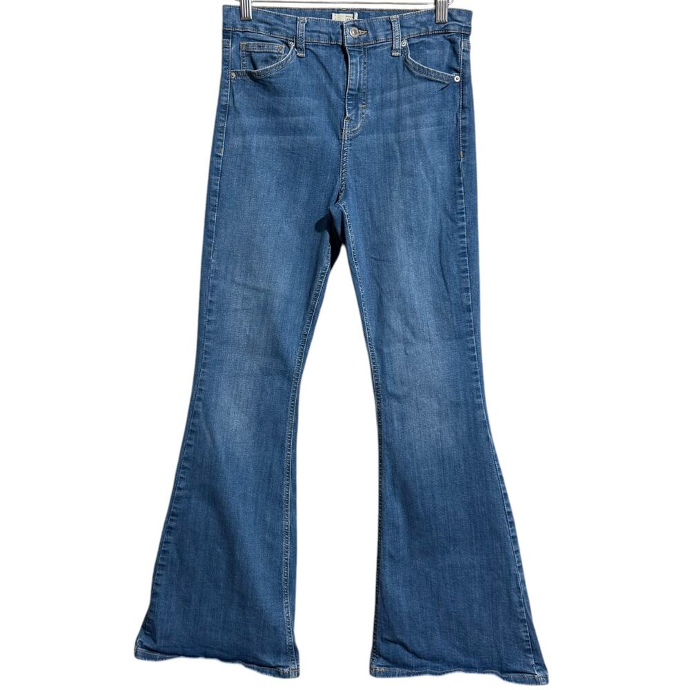 TOPSHOP Moto Jamie Flare medium wash Jeans Size 30 / 10